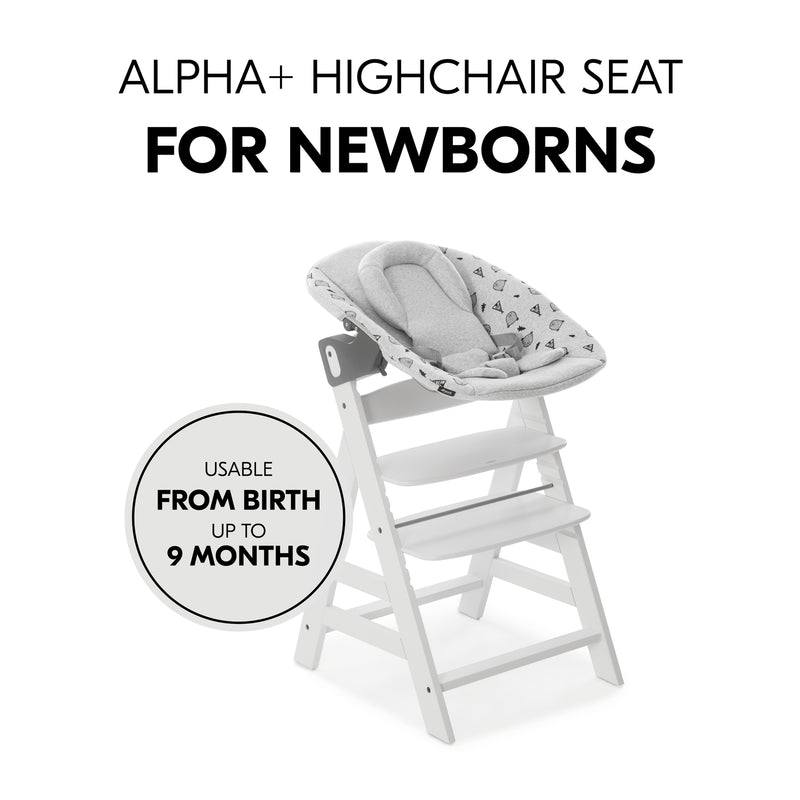 Nordic Grey Hauck Alpha Premium Bouncer as a Alpha plus highchair seat for newborns | Baby Swings, Rockers & Baby Bouncers | Toys - Clair de Lune UK