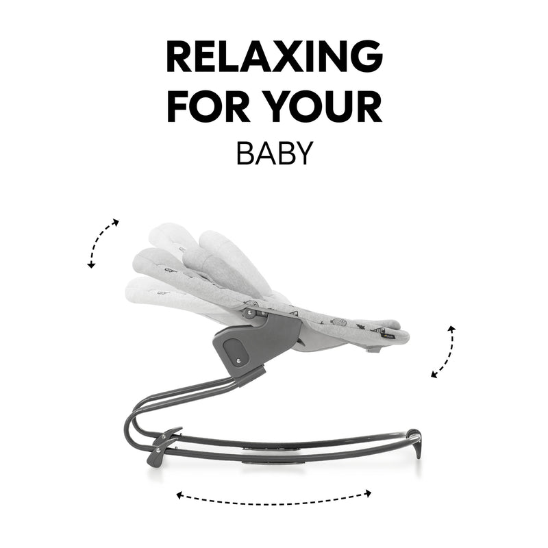 Nordic Grey Hauck Alpha Premium Bouncer relaxing for your baby | Baby Swings, Rockers & Baby Bouncers | Toys - Clair de Lune UK