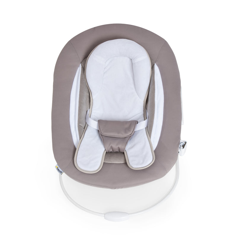 The front of the Sand Hauck Alpha 2in1 Bouncer Deluxe with the newborn insert | Baby Swings, Rockers & Baby Bouncers | Toys - Clair de Lune UK