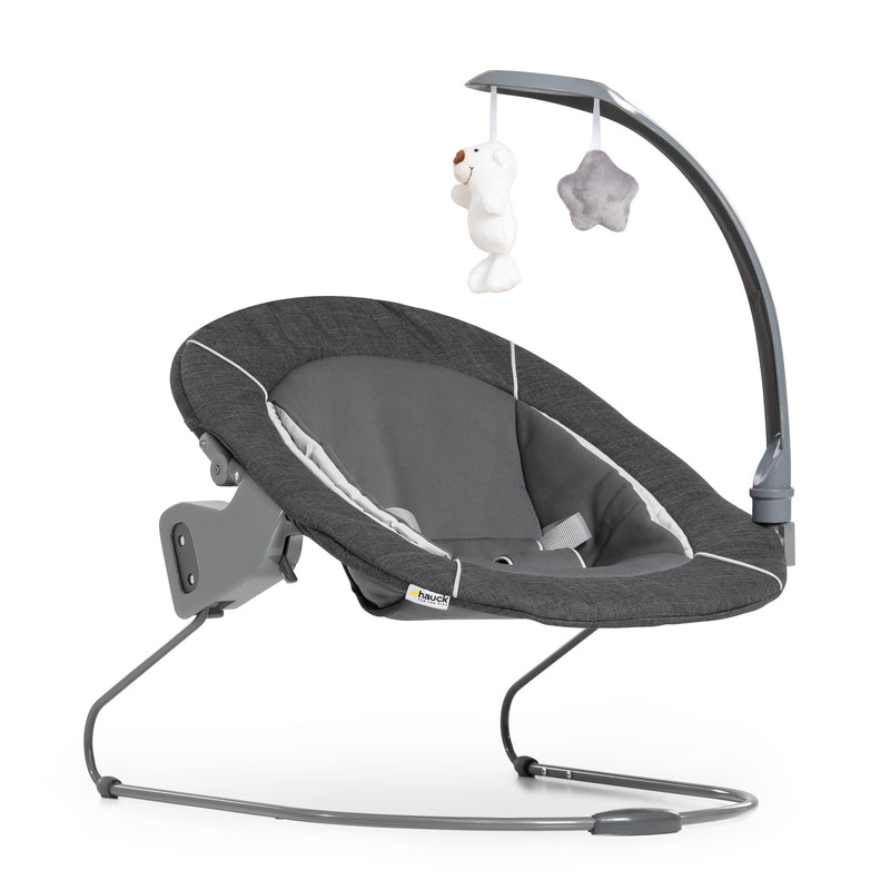 Grey Hauck Alpha 2in1 Bouncer Deluxe with the toy frame and without the newborn insert | Baby Swings, Rockers & Baby Bouncers | Toys - Clair de Lune UK