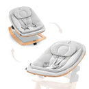 Diagram showing the Hauck Highchair Bouncer Eco in different positions | Baby Bouncers and High Chairs - Clair de Lune UK