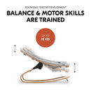 Balance and motor skills are trained with the Hauck Highchair Bouncer Eco | Baby Bouncers and High Chairs - Clair de Lune UK