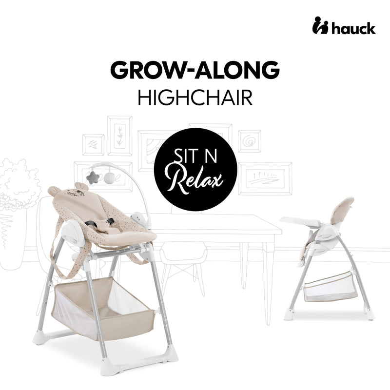 Hauck 3in1 Disney Winnie the Pooh Sit N Relax High Chair as a grow-long toddler chair | Highchairs | Feeding & Weaning - Clair de Lune UK