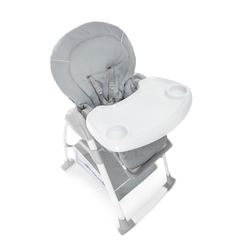 Stretch Grey Hauck Travel 3in1 Sit N Relax High Chair & Bouncer with the feeding tray | Highchairs | Feeding & Weaning - Clair de Lune UK