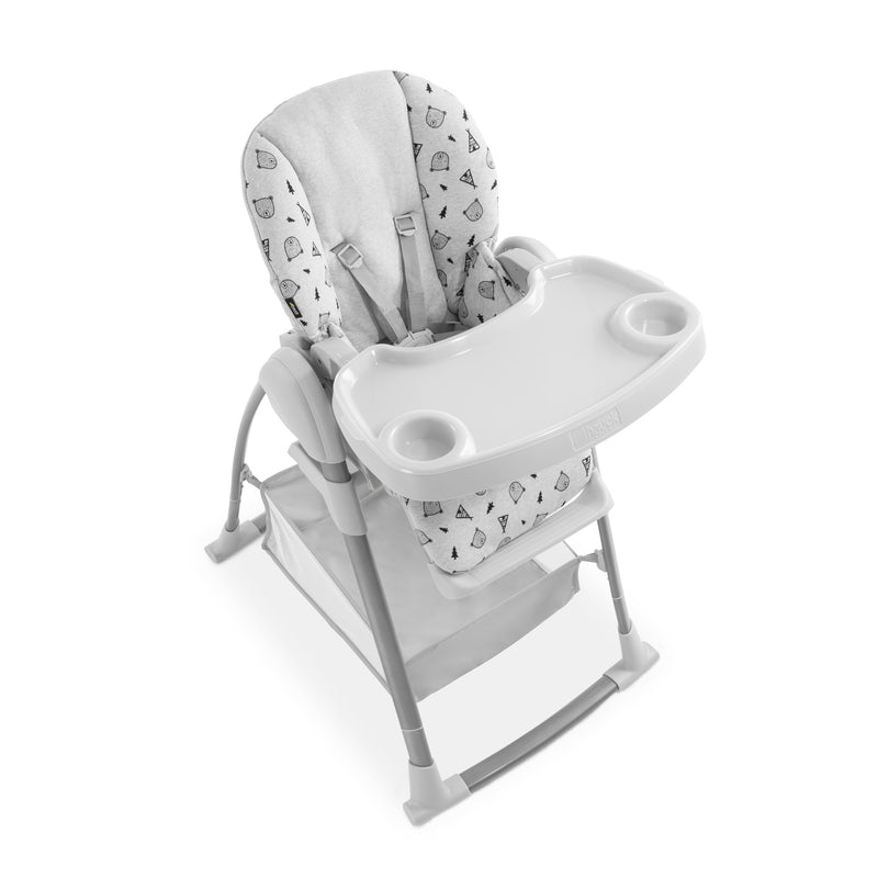 The depth large tray of the Nordic Grey Hauck Travel 3in1 Sit N Relax High Chair & Bouncer | Highchairs | Feeding & Weaning - Clair de Lune UK 