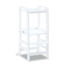 White Hauck Learn N Explore Learning Tower with adjustable platform | Feeding & Weaning | Montessori Furniture For Babies & Toddlers - Clair de Lune UK