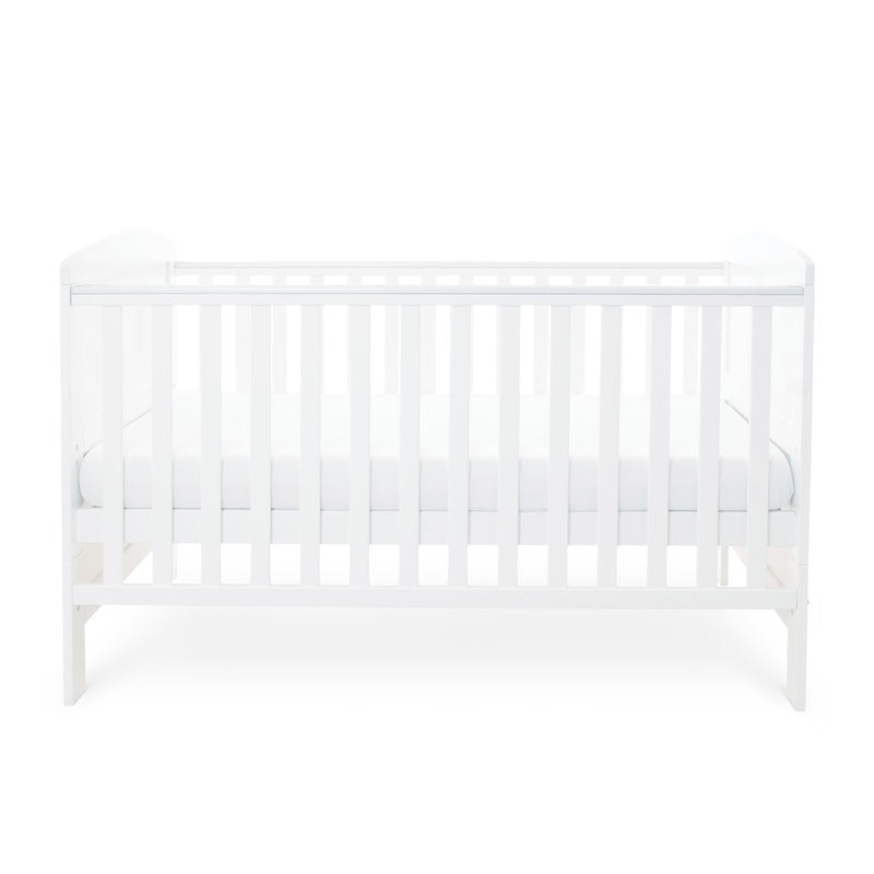 White Ickle Bubba Coleby Classic Cot Bed as a cot | Cots, Cot Beds & Toddler Beds | Nursery Furniture - Clair de Lune UK