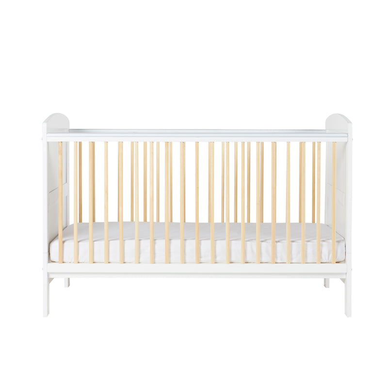 Natural and White Ickle Bubba Coleby Classic Cot Bed as a junior bed | Cots, Cot Beds & Toddler Beds | Nursery Furniture - Clair de Lune UK