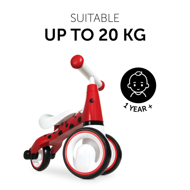 The durability of the Ladybug Red Hauck 1st Ride Three Balance Bike | Toddler Bikes | Montessori Activities For Babies & Kids - Clair de Lune UK