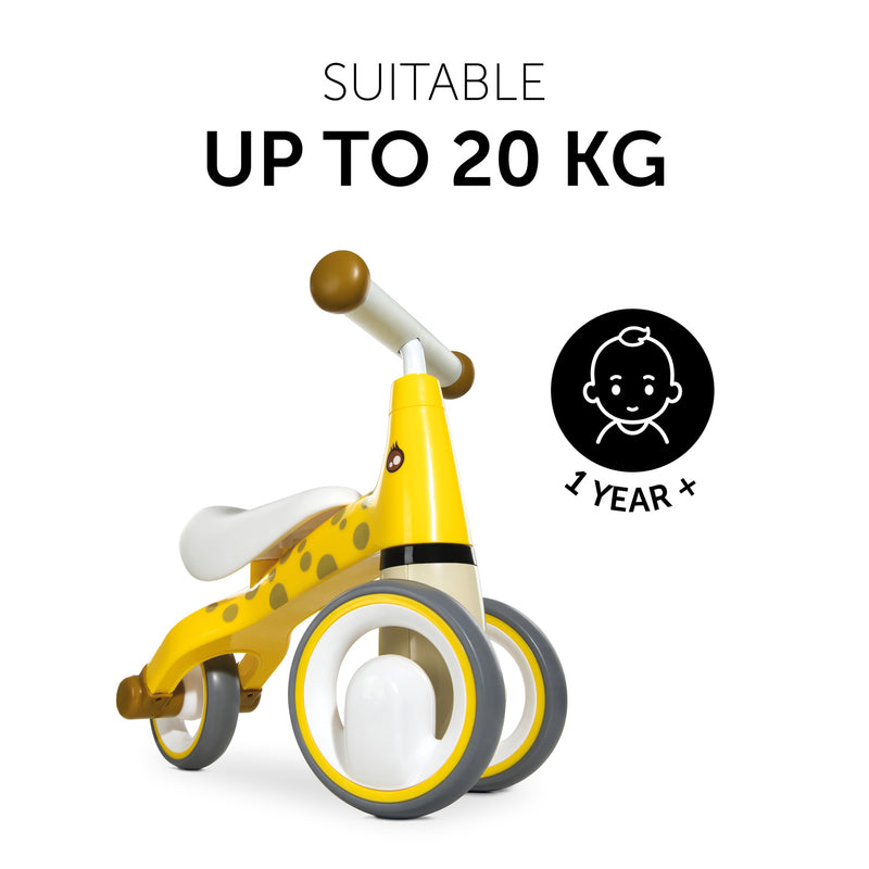 The durability of the Giraffe Yellow Hauck 1st Ride Three Balance Bike | Toddler Bikes | Montessori Activities For Babies & Kids - Clair de Lune UK