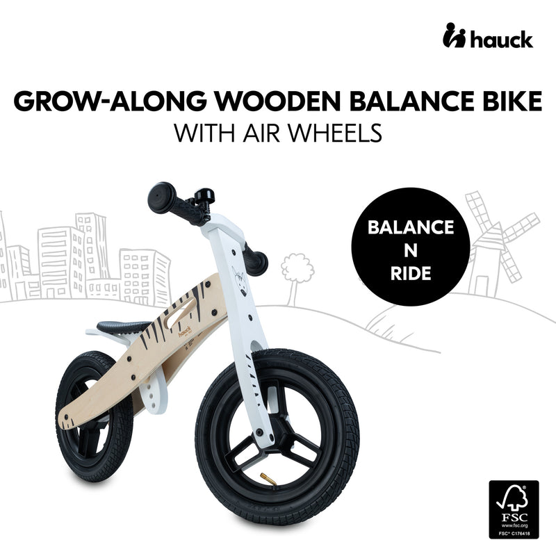 The durable wheels of the Zebra Blue Hauck Balance N Ride Balance Bike | Toddler Bikes | Montessori Activities For Babies & Kids - Clair de Lune UK
