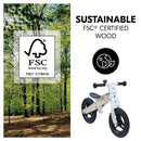 The sustainable material of the Zebra Blue Hauck Balance N Ride Balance Bike | Toddler Bikes | Montessori Activities For Babies & Kids - Clair de Lune UK
