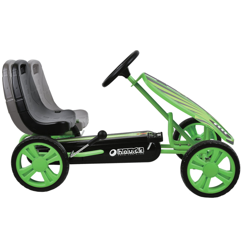 The adjustable seat of the Green Hauck Speedster Go Kart | Wagons & Go Karts | Baby & Kid Travel - Clair de Lune UK