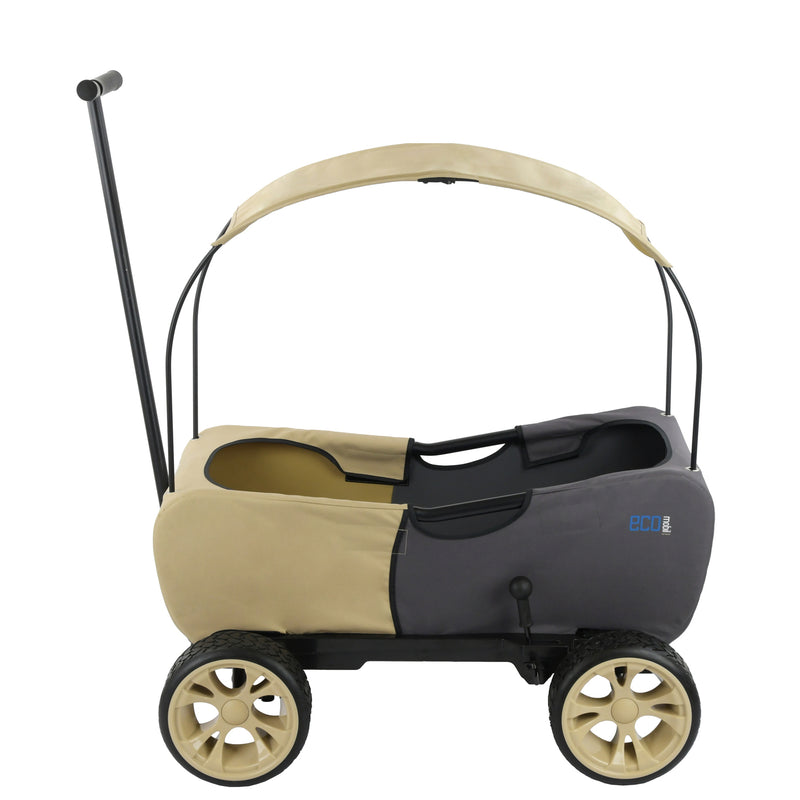 The side of the Hauck Eco Mobil Wagon with shade | Wagons & Go Karts | Baby & Kid Travel - Clair de Lune UK