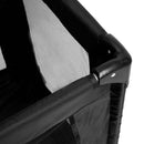 Black East Coast Travel Cot close up of the corner | Cribs & Travel Cots | Nursery Furniture - Clair de Lune