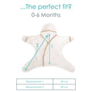 Cream Star Towelling Baby Wrap 0-6 month sizing | Bath Time Essentials | Newborn Hooded Towel - Clair de Lune