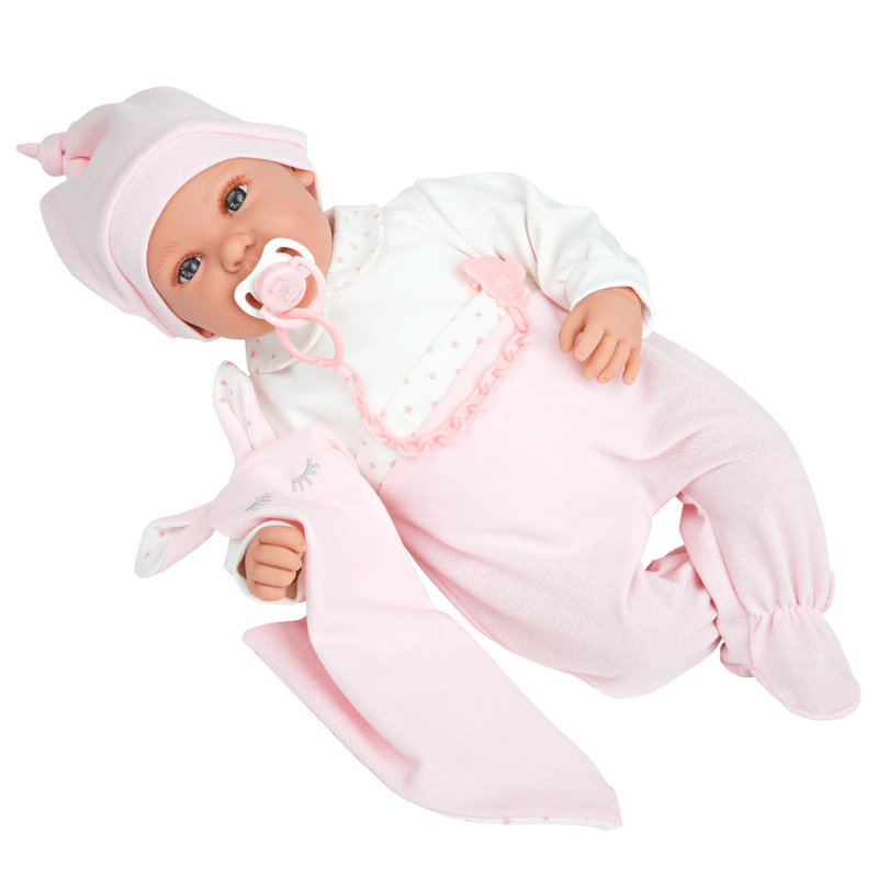 Arias Iria Doll with Crying Function & Comforter | Dolls | Toys | Baby Shower, Birthday & Christmas Gifts - Clair de Lune UK
