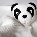 Organic Knitted GrowGrows Panda Animal Comforter - Clair de Lune UK