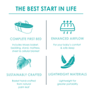 Special Buy - Grey Marshmallow Moses Basket With Stand and Blanket Key Features | Moses Baby Baskets, Bassinets | Nursery Furniture - Clair de Lune UK