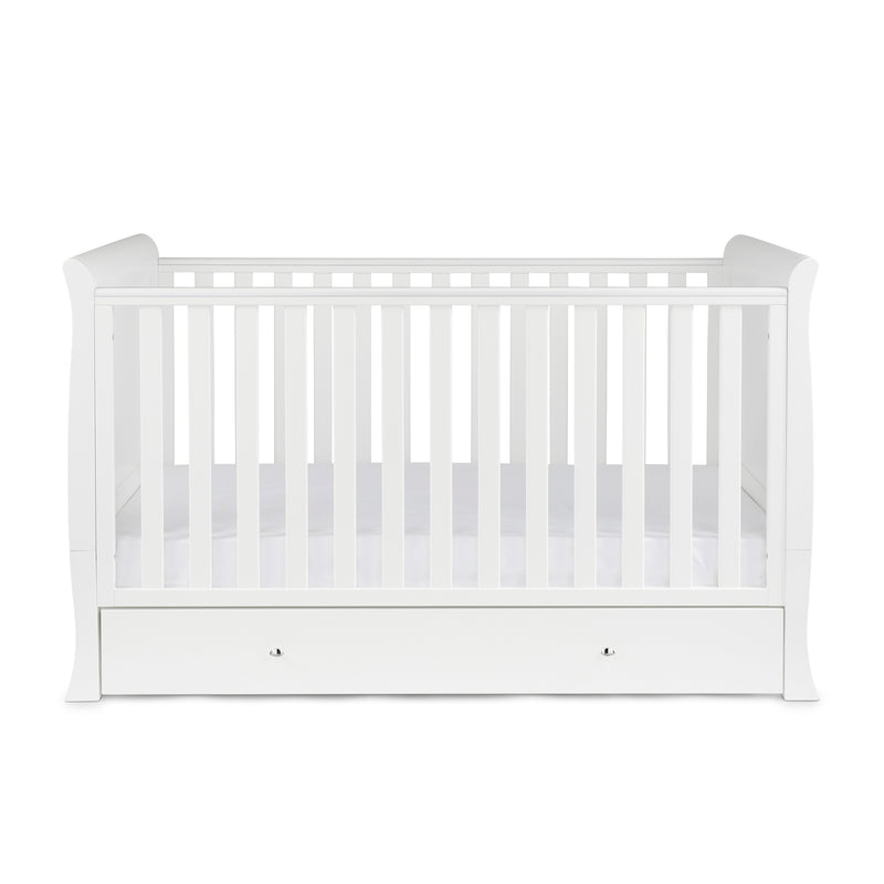 The cot bed of the Ickle Bubba Snowdon Classic Nursery Room Sets | Nursery Furniture Sets | Room Sets | Nursery Furniture - Clair de Lune UK