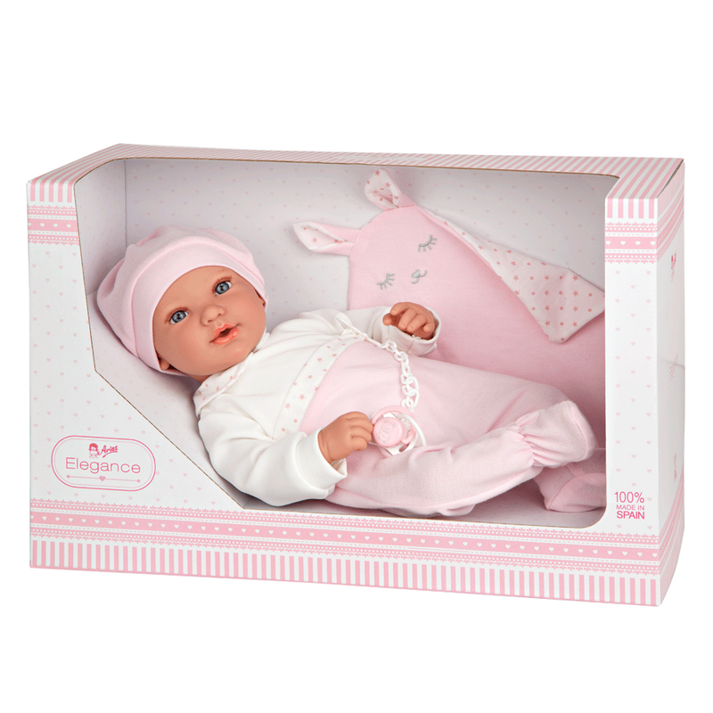 Arias Iria Doll with Crying Function & Comforter in a gift box | Dolls | Toys | Baby Shower, Birthday & Christmas Gifts - Clair de Lune UK