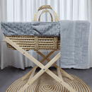 Special Buy - Grey Essentials Moses Basket With Stand and Blanket | Moses Baby Baskets, Bassinets | Nursery Furniture - Clair de Lune UK
