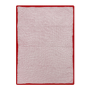 East Coast Silvercloud Candy Cane Thin Stripe Red and White baby blanket reverse laid flat | Cosy Baby Blankets | Swaddles and Receiving Blankets - Clair de Lune UK