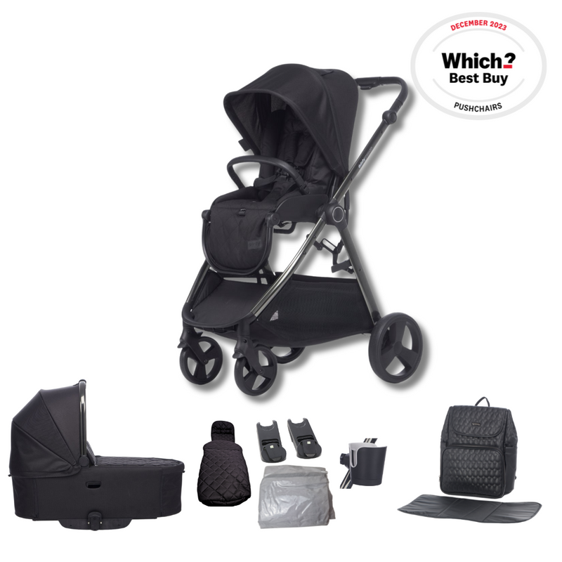 2in1 Pushchair and Carry Cot from the Didofy Black Stargazer Pushchair | Strollers, Pushchairs & Prams | Pushchairs, Carrycots & Car Seats Baby | Travel Essentials - Clair de Lune UK