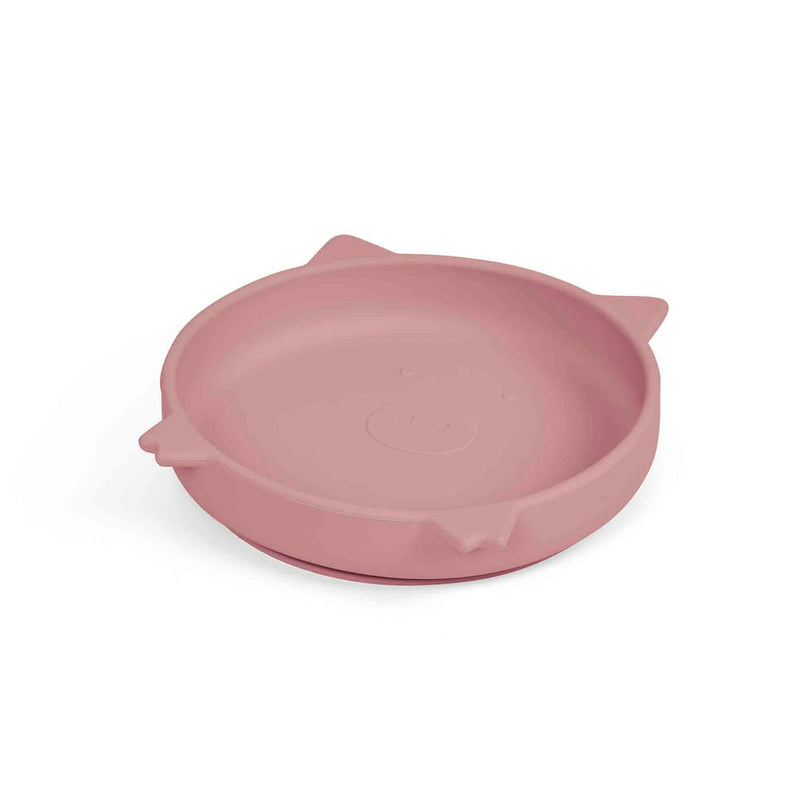 The side of the plate from the Pastel Pink Ickle Bubba 6-Piece Silicone Feeding Set | Feeding Essentials | Feeding & Weaning | Toddler Essentials - Clair de Lune UK