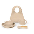 Beige Ickle Bubba 6-Piece Silicone Feeding Set | Feeding Essentials | Feeding & Weaning | Toddler Essentials - Clair de Lune UK