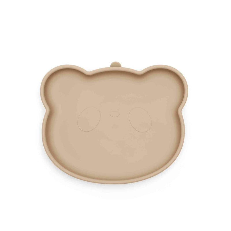 The plate of the Beige Ickle Bubba 6-Piece Silicone Feeding Set | Feeding Essentials | Feeding & Weaning | Toddler Essentials - Clair de Lune UK