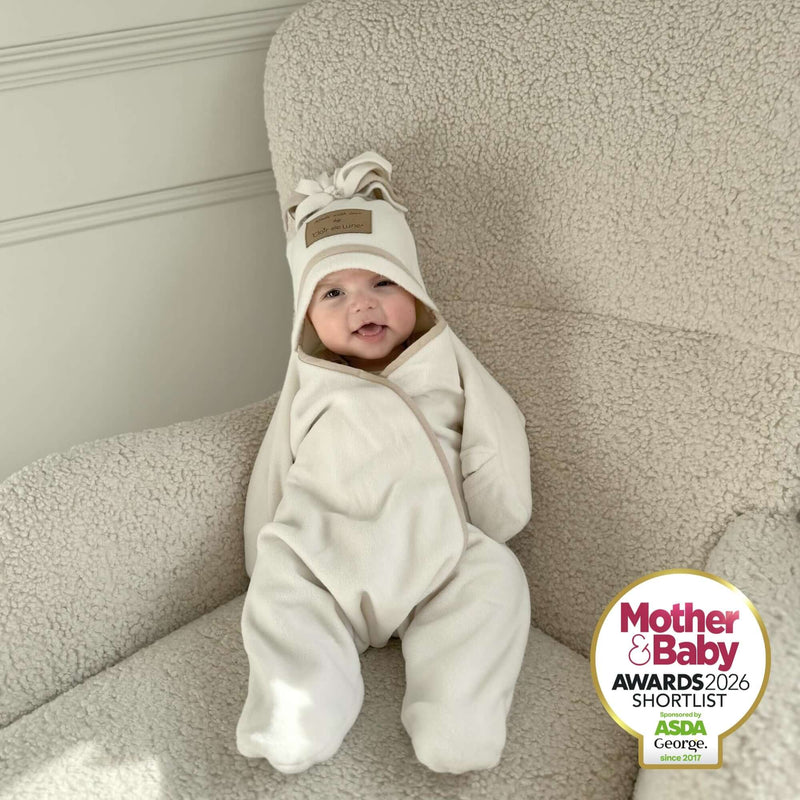 Star Fleece Baby Wrap Blanket – Cosy Hooded Pram Sling Wrap for