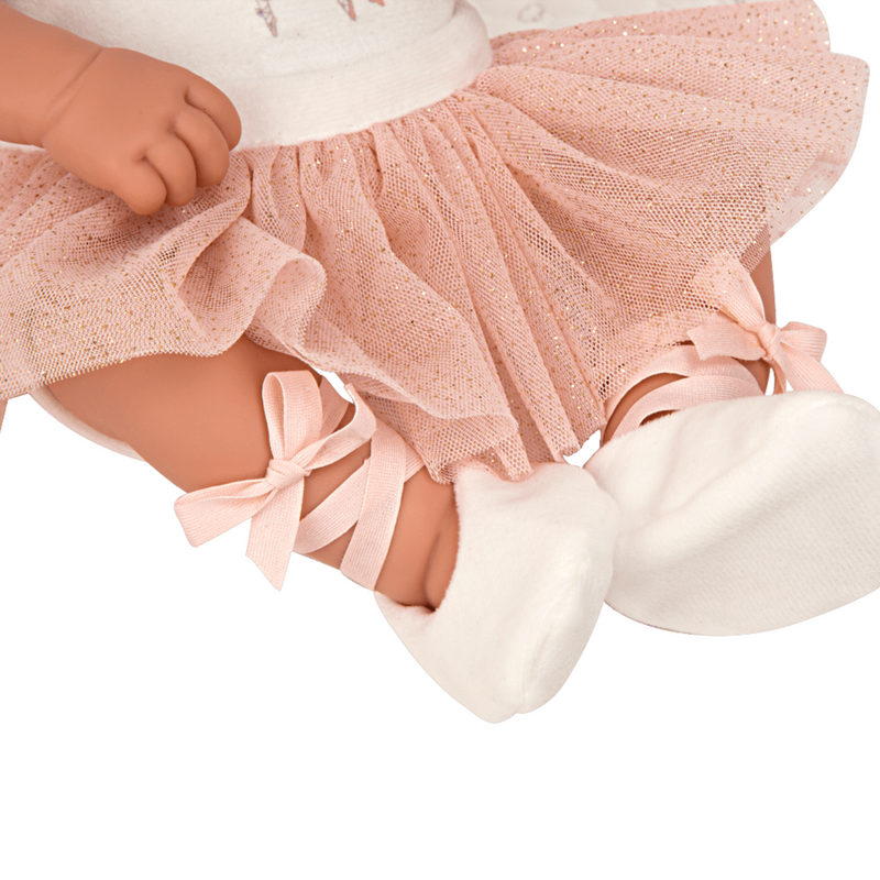 The ballet dress and shoes of the Arias Zoe Ballerina Doll | Dolls | Toys | Baby Shower, Birthday & Christmas Gifts - Clair de Lune UK