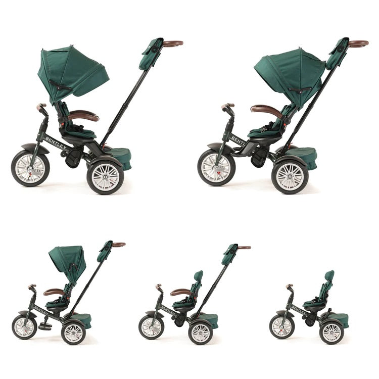 The six functions and stages of the Racing Green Bentley 6in1 Trike - Convertible Baby Stroller | Strollers, Pushchairs & Prams | Pushchairs, Carrycots & Car Seats Baby | Travel Essentials - Clair de Lune UK