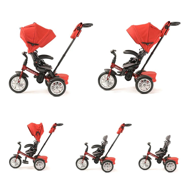The six functions and stages of the Dragon Red Bentley 6in1 Trike - Convertible Baby Stroller | Strollers, Pushchairs & Prams | Pushchairs, Carrycots & Car Seats Baby | Travel Essentials - Clair de Lune UK