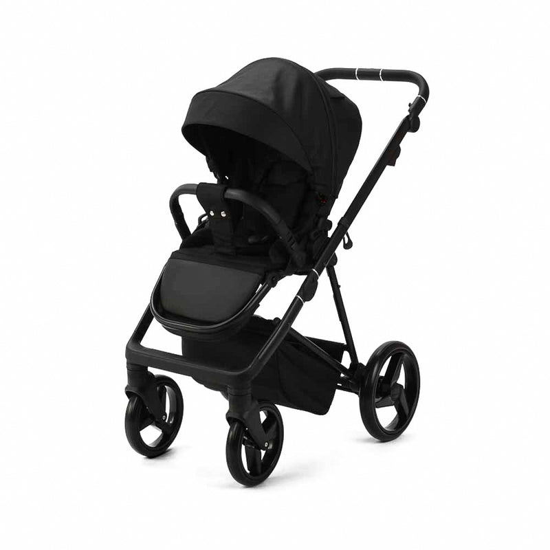 Black Mee-go 2in1 Milano Quantum Pushchair (With Carrycot) with the newly-designed seat unit | Pushchairs and Travel Systems | Baby & Kid Travel - Clair de Lune UK