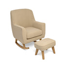 Cream Bouclé Rocking Chair with Footstool | Nursing Chair | Nursery Furniture - Clair de Lune UK