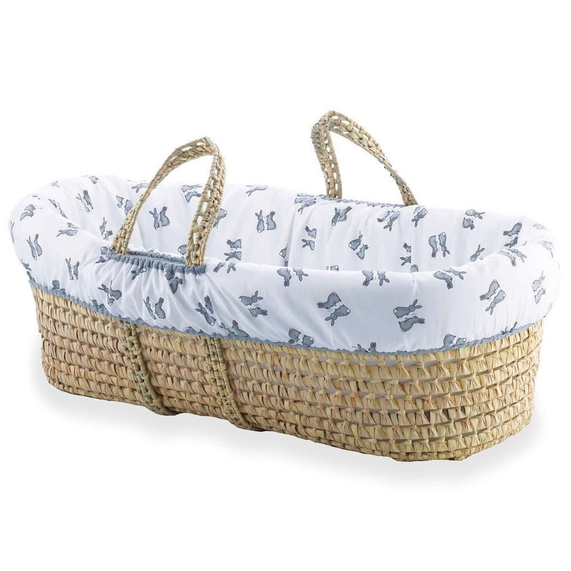 Spring Bunny Palm Moses Basket | Bassinets | Nursery Furniture - Clair de Lune UK