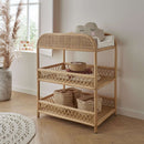 CuddleCo Aria Rattan Changing Table in Scandi style nursery | Changing Unit | Baby Changing Essentials | Nursery Furniture - Clair de Lune UK
