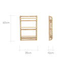 CuddleCo Aria Wave Bookshelf - Rattan dimensions | Nursery Furniture | Bookshelves and Storage - Clair de Lune UK