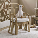 CuddleCo Aria Wave Toddler Chair in a neutral brown luxury nursery with a goose toy | Toddler Furniture | Children's Chair - Clair de Lune UK