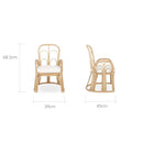 CuddleCo Aria Wave Toddler Chair on white background with dimensions | Toddler Furniture | Children's Chair - Clair de Lune UK