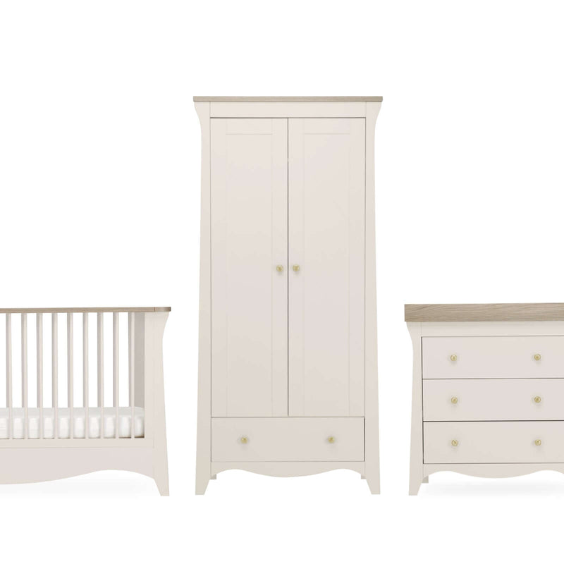 CuddleCo Clara 3 Piece Nursery Furniture Set | Cot bed, Changer