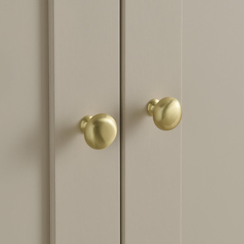 The door handles of the Cashmere CuddleCo Clara 2 Door Double Wardrobe | Wardrobes & Shelves | Storage Solutions | Nursery Furniture - Clair de Lune UK