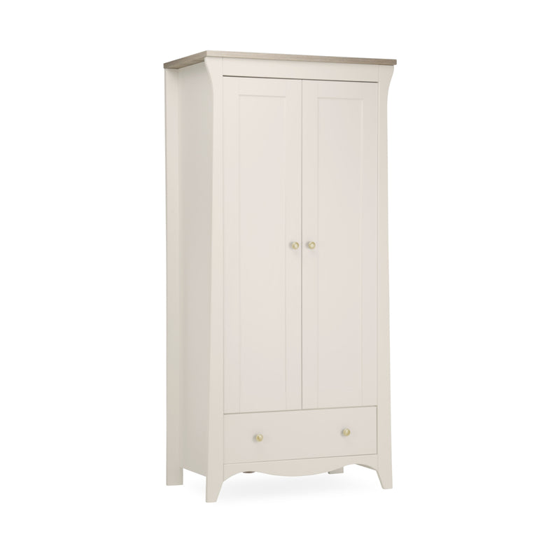 The side of the Cashmere CuddleCo Clara 2 Door Double Wardrobe | Wardrobes & Shelves | Storage Solutions | Nursery Furniture - Clair de Lune UK