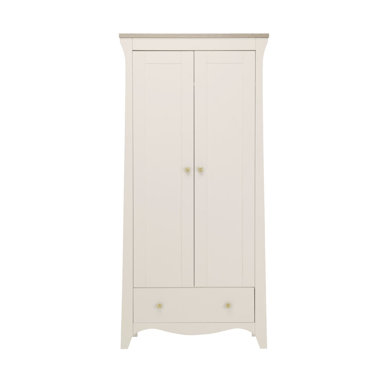 Cashmere CuddleCo Clara 2 Door Double Wardrobe with doors closed | Wardrobes & Shelves | Storage Solutions | Nursery Furniture - Clair de Lune UK