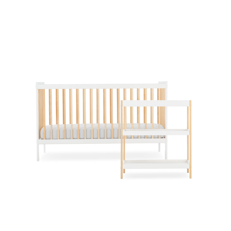 The 2-piece room set of the Cuddleco Nola Scandi Cot Bed & Room Sets | Nursery Furniture Sets | Room Sets | Nursery Furniture - Clair de Lune UK