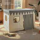CuddleCo Play House With Bunting - Sea Salt in a cosy living room with key features of lightweight, windows, tie back doors and cotton canvas | Children's Imaginative Play | Toddler Toys and Gifts - Clair de Lune UK