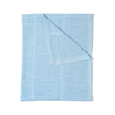Folded Blue Soft Cotton Cellular Shawl | Cosy Baby Blankets & Swaddles | Nursery Bedding | Newborn Baby Essentials - Clair de Lune UK