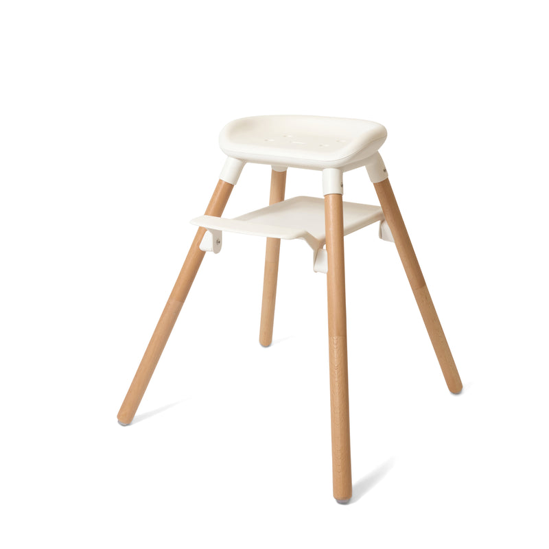 Beige and Natural 6in1 High Chair converted to a junior stool | Highchairs | Feeding & Weaning - Clair de Lune UK